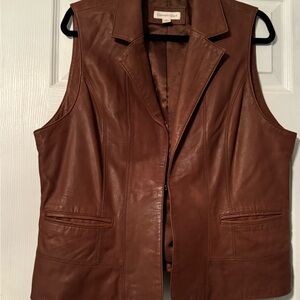 Leather Vest From Coldwater Creek